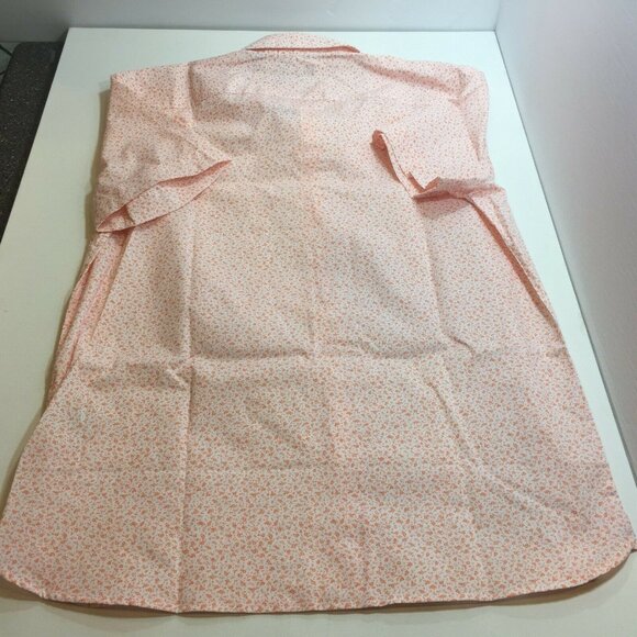 Axist Mens Slim Fit Stretch Melon Orange Floral Button Shirt Size Medium - Picture 3 of 7